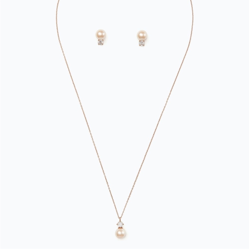 ♠️ Kate Spade Pearls of Wisdom Earrings & Necklace 🎁 Boxed Gift Set NEW!
